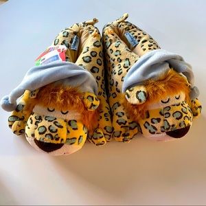 Sleeping Leopard 3D Plush Slippers Size 6/7/8/9